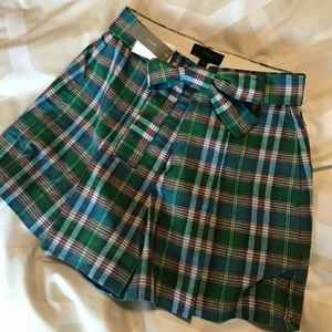 High waist plaid J Crew shorts (new)